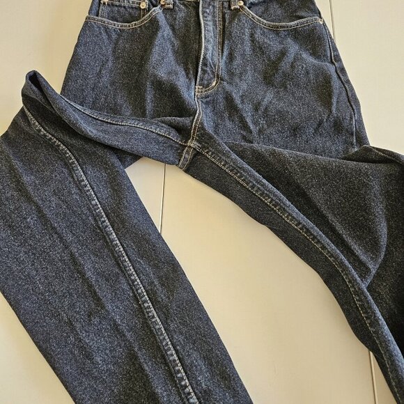 Lawman VTG Jeans Mens 28x30 Black Back Logo Cotton Rigid Denim  Western Ranch - Picture 12 of 16